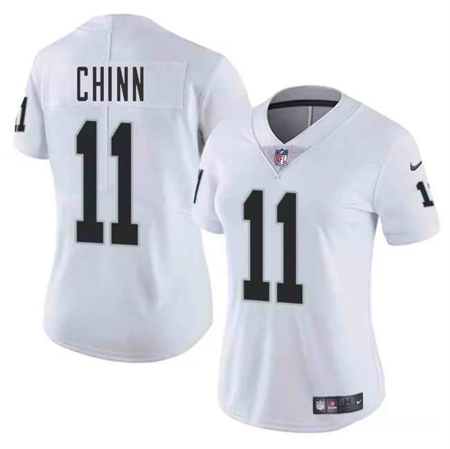 Women's Las Vegas Raiders #11 Jeremy Chinn White 2025 Vapor Stitched Jersey(Run Small)